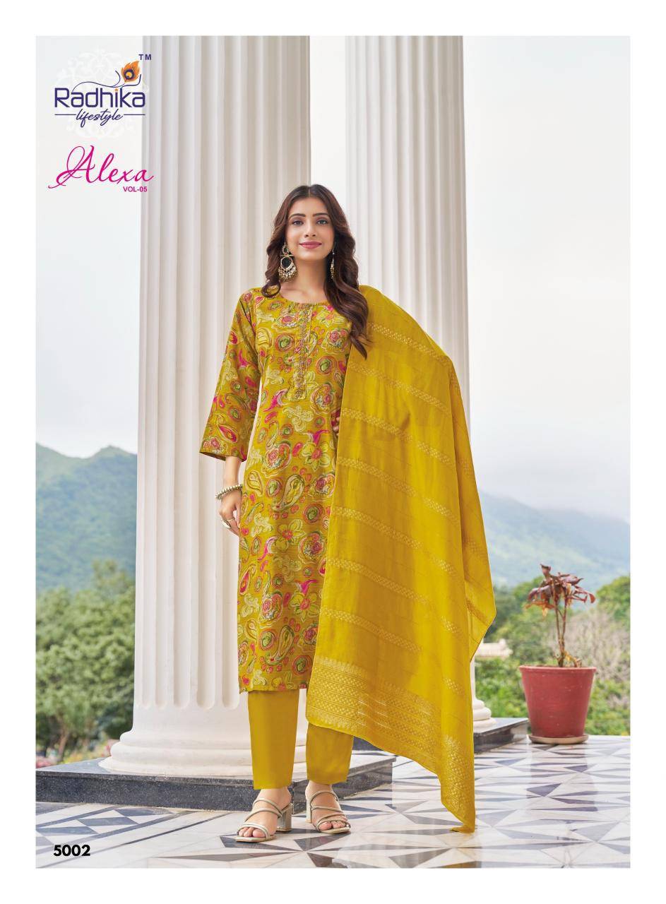 Radhika lifestyle alexa vol 5 manufacturer kurti